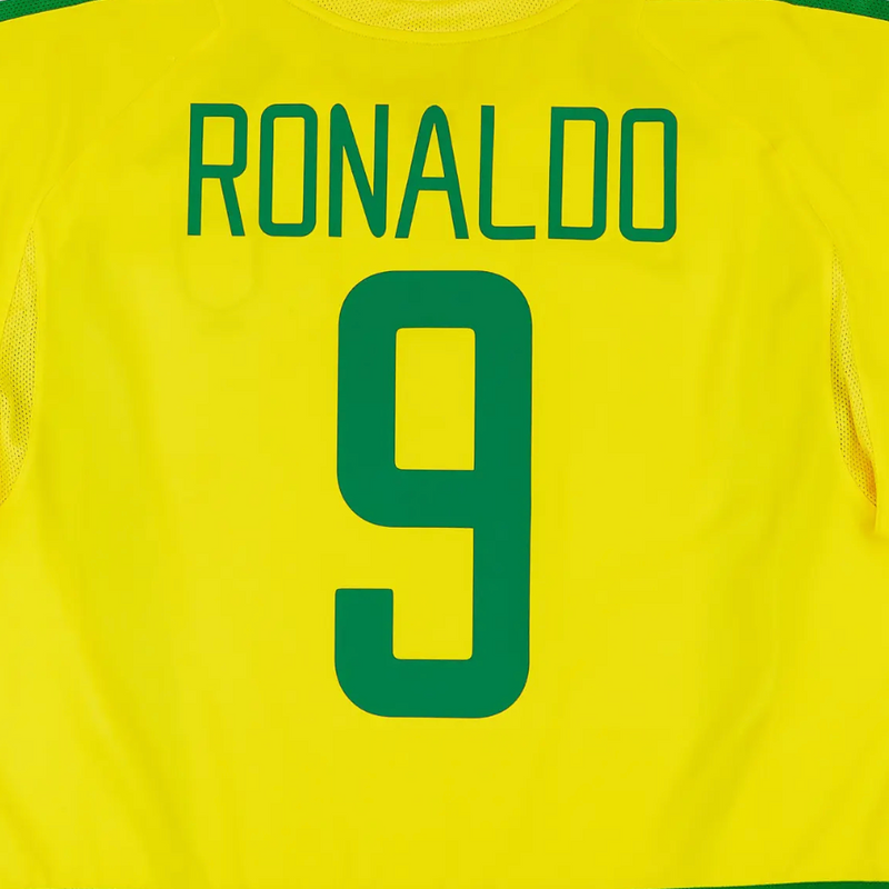 Brazil 2002 Home Ronaldo Name Set