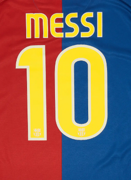 Barcelona 2008/10 Home Messi Name Set