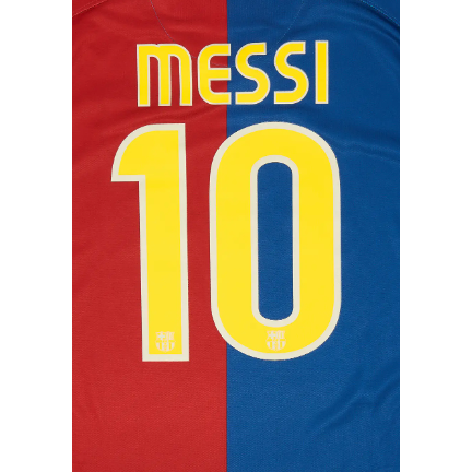 Barcelona 2008/10 Home Messi Name Set