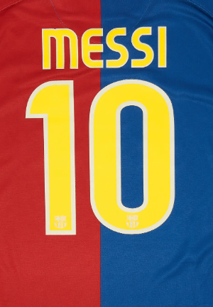 Barcelona 2008/10 Home Messi Name Set