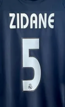 Real Madrid 2003/05 Away Zidane Name Set