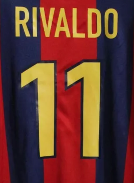 Barcelona 1999/00 Home Rivaldo Name Set