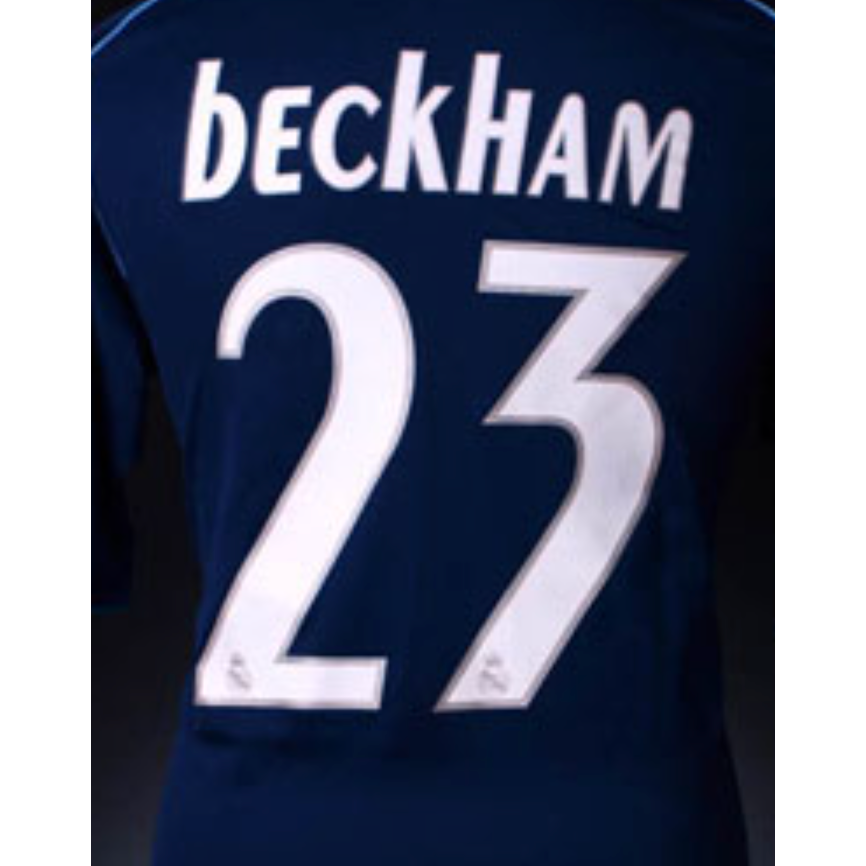 Real Madrid 2005/06 Away Beckham Name Set