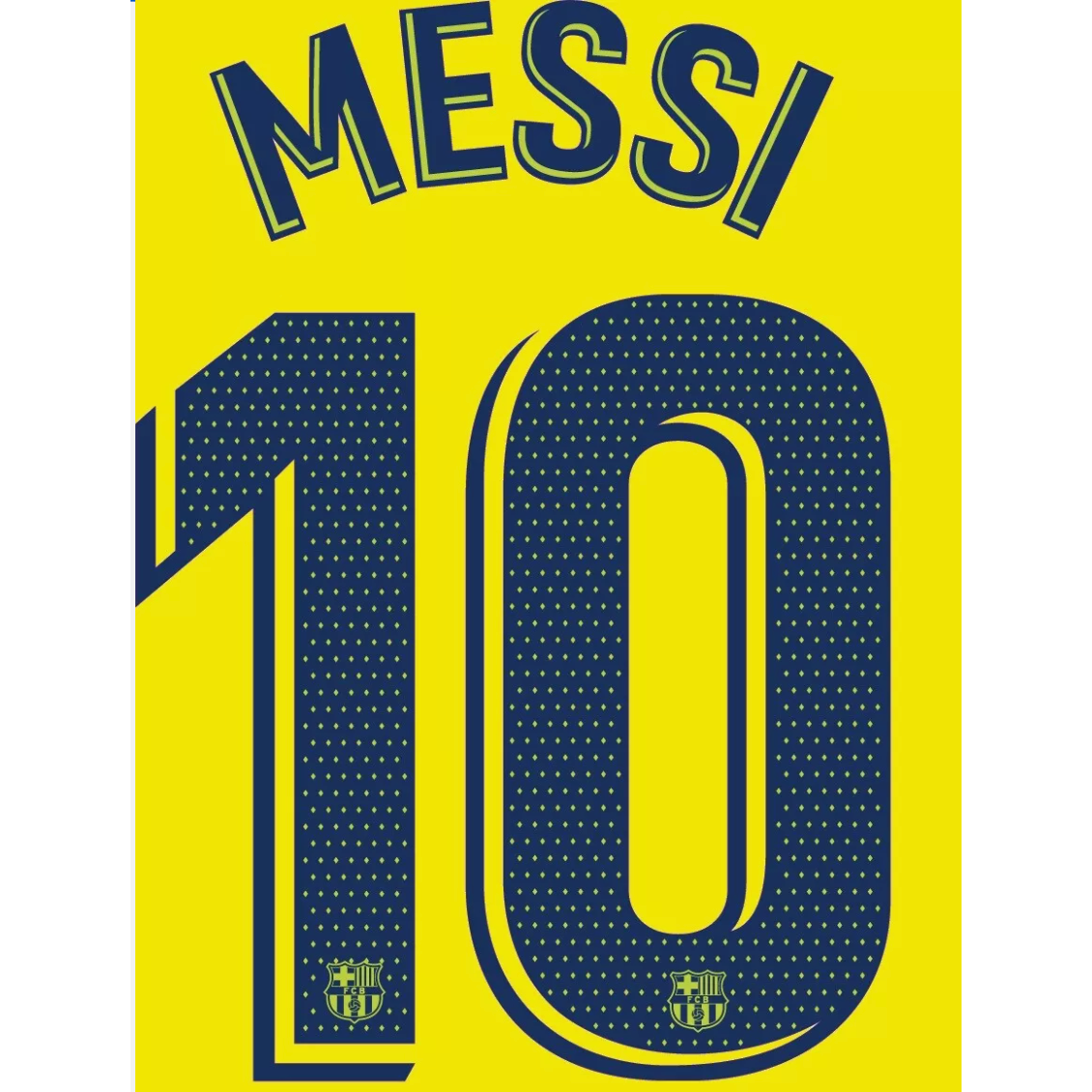 Barcelona 2018/19 Messi Away Name Set