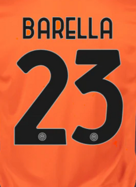 Inter Milan 2023/24 Barella 3rd Name Set