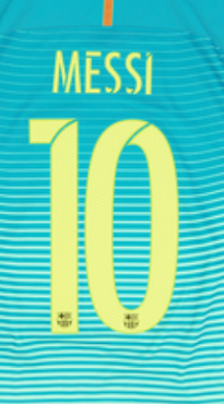 Barcelona 2016/17 3rd Messi Name Set