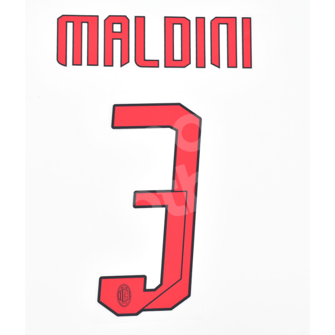 AC Milan 2007/08 Away Maldini Name Set