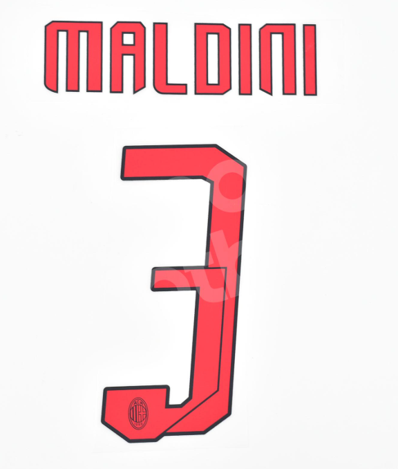 AC Milan 2007/08 Away Maldini Name Set