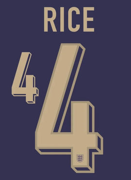 England 2024 Rice Away Name Set