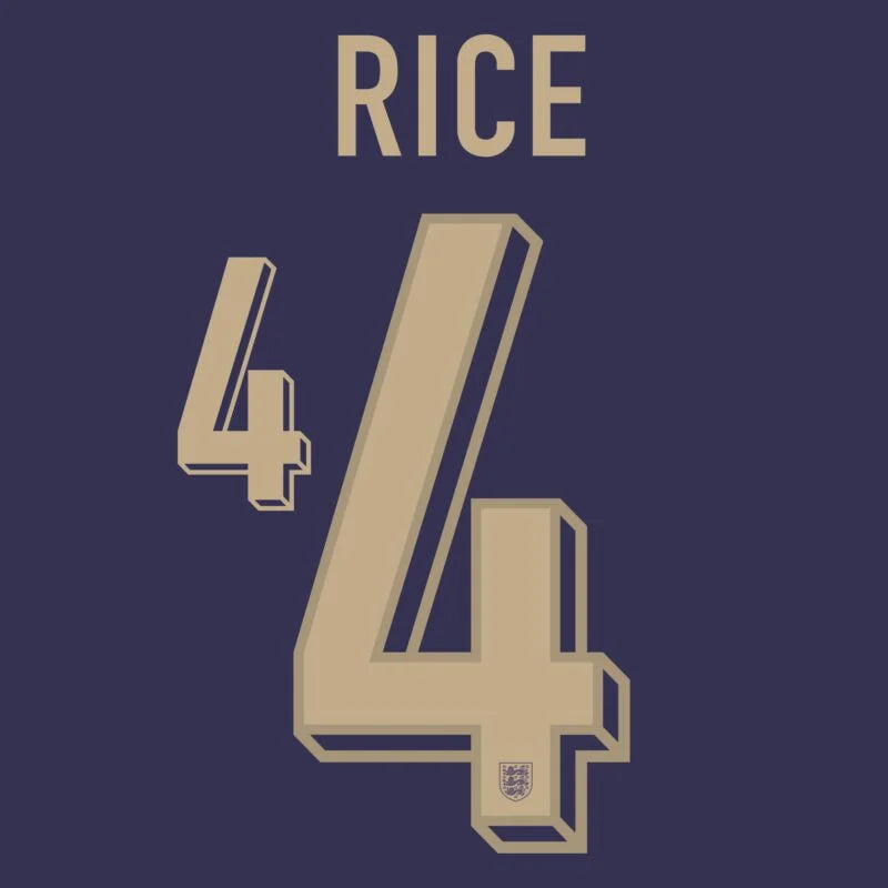England 2024 Rice Away Name Set