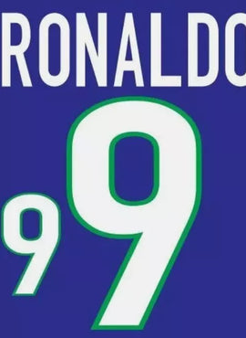 Brazil 1998 Ronaldo Away Name Set