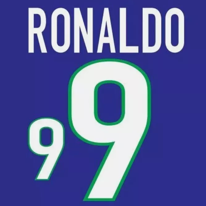 Brazil 1998 Ronaldo Away Name Set